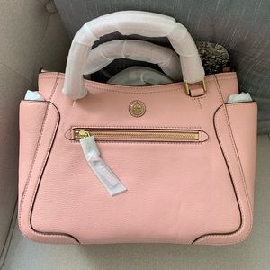 NWT Tory Burch Black Leather Small Frances Tote/Cross Body Bag $485